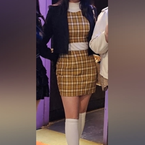 Superdown Two Piece Yellow Plaid Clueless Set M - Picture 3 of 8